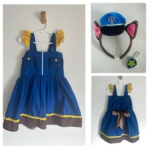 5T Paw Patrol CHASE Handmade Girl Dress Costume flexible sizing